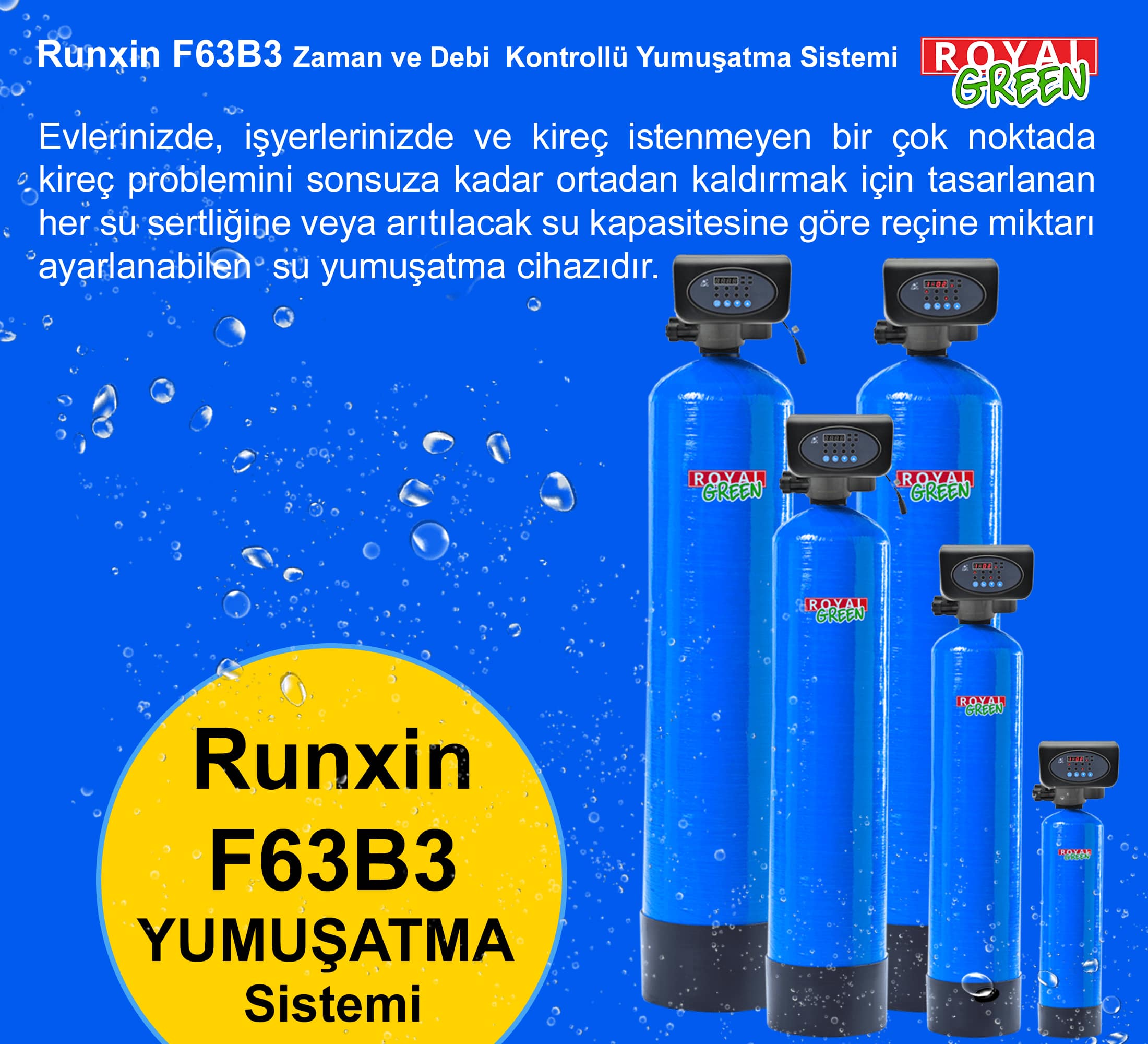 Runxin F63B3 (F70A) Zaman veya Debi Kontrollü Yumuşatma Sistemi Banner